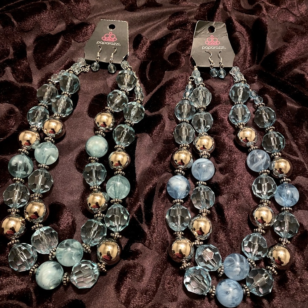 Paparazzi Jewelry Two Necklaces & Earrings pieces